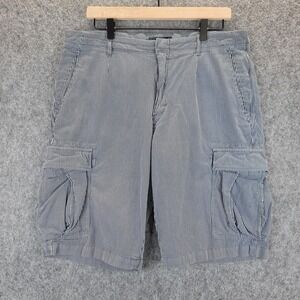 Banana Republic Cargo Shorts Mens 34 Pinstripe Pockets Summer Casual Lightweight